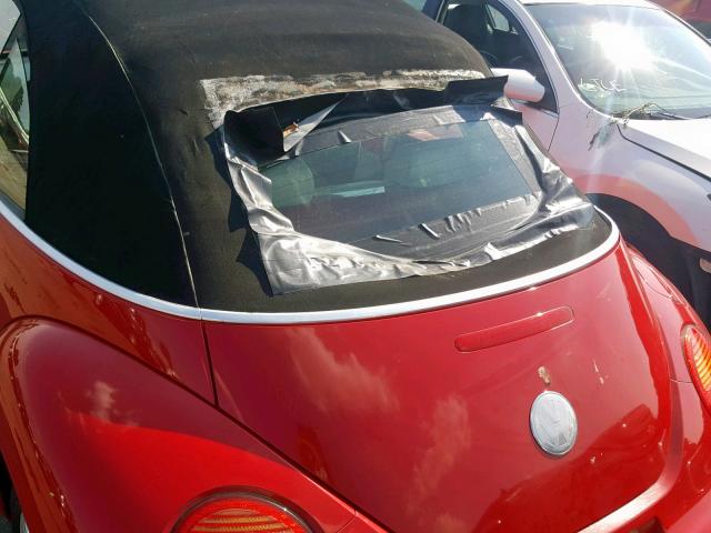 3VWBM31Y35M353501 - 2005 VOLKSWAGEN NEW BEETLE წითელი ფოტო 9