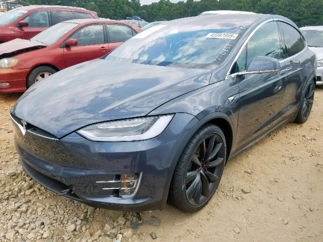 5YJXCBE41KF180851 - 2019 TESLA MODEL X GRAY photo 2