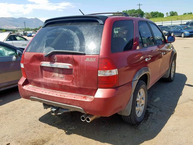 2HNYD18842H536045 - 2002 ACURA MDX TOURIN RED photo 4