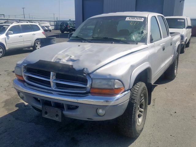 1D7HG48N23S248853 - 2003 DODGE DAKOTA QUA SILVER photo 2