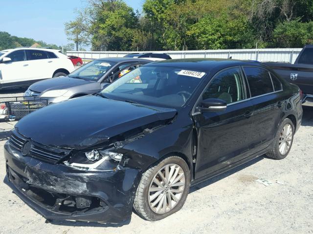 3VWLZ7AJ8BM355742 - 2011 VOLKSWAGEN JETTA SEL BLACK photo 2