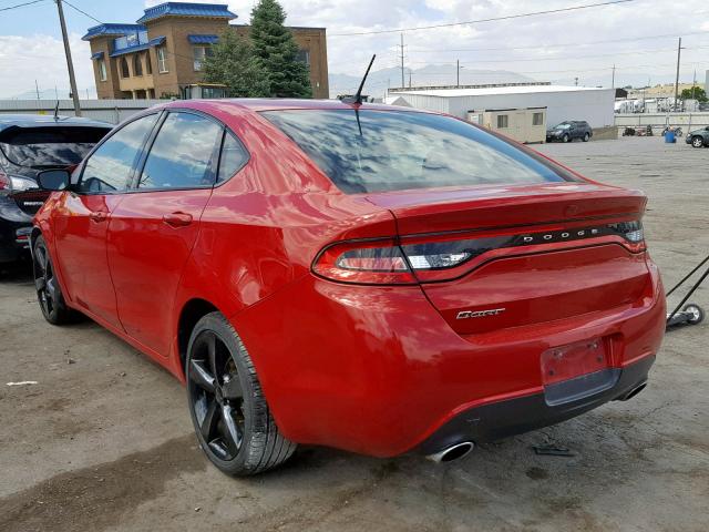 1C3CDFBB0FD119174 - 2015 DODGE DART SXT RED photo 3