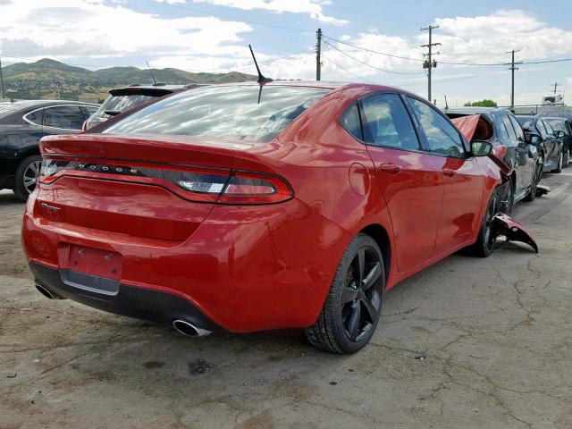 1C3CDFBB0FD119174 - 2015 DODGE DART SXT RED photo 4