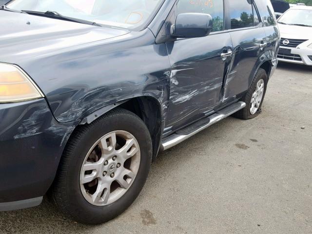 2HNYD18814H540864 - 2004 ACURA MDX TOURIN GRAY photo 9