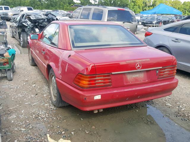 WDBFA63E0RF103204 - 1994 MERCEDES-BENZ SL 320 RED photo 3