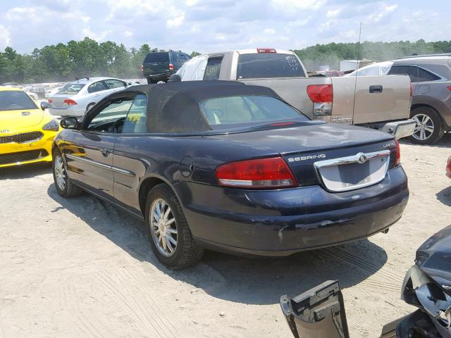 1C3EL65R32N341829 - 2002 CHRYSLER SEBRING LI BLUE photo 3