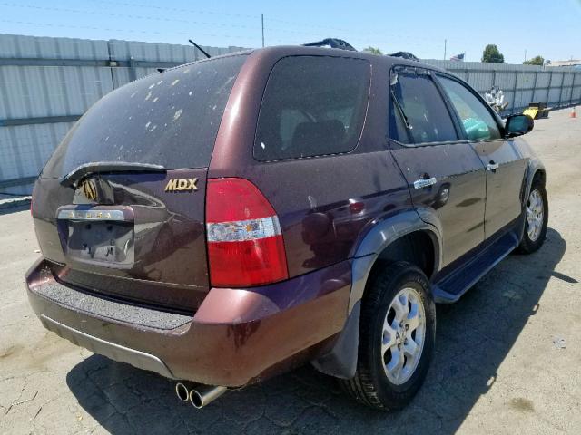 2HNYD18851H510682 - 2001 ACURA MDX TOURIN BURGUNDY photo 4