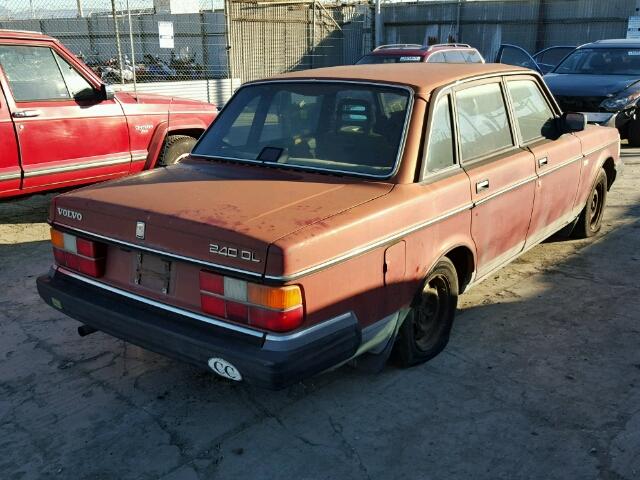 YV1AX8844J1298158 - 1988 VOLVO 244 DL RED photo 4