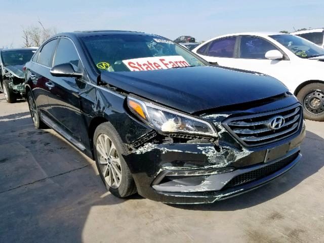 5NPE34AF4GH363342 - 2016 HYUNDAI SONATA SPO BLACK photo 1