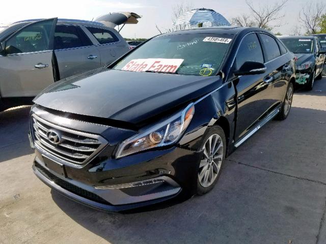 5NPE34AF4GH363342 - 2016 HYUNDAI SONATA SPO BLACK photo 2