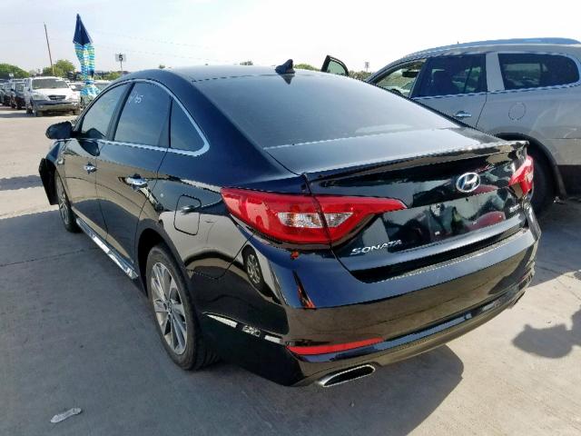 5NPE34AF4GH363342 - 2016 HYUNDAI SONATA SPO BLACK photo 3