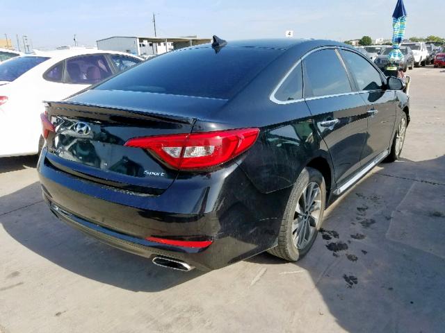 5NPE34AF4GH363342 - 2016 HYUNDAI SONATA SPO BLACK photo 4