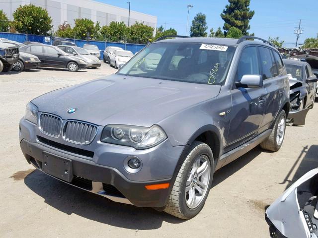 WBXPC73488WE51754 - 2008 BMW X3 3.0I GRAY photo 2