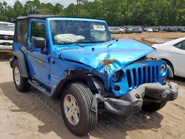 1J4AA2D19AL225818 - 2010 JEEP WRANGLER S BLUE photo 1