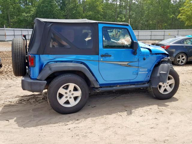 1J4AA2D19AL225818 - 2010 JEEP WRANGLER S BLUE photo 9
