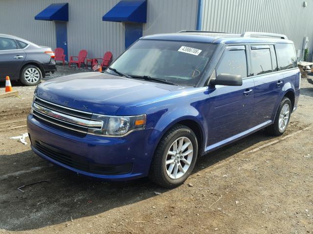 2FMGK5B80DBD05507 - 2013 FORD FLEX SE BLUE photo 2