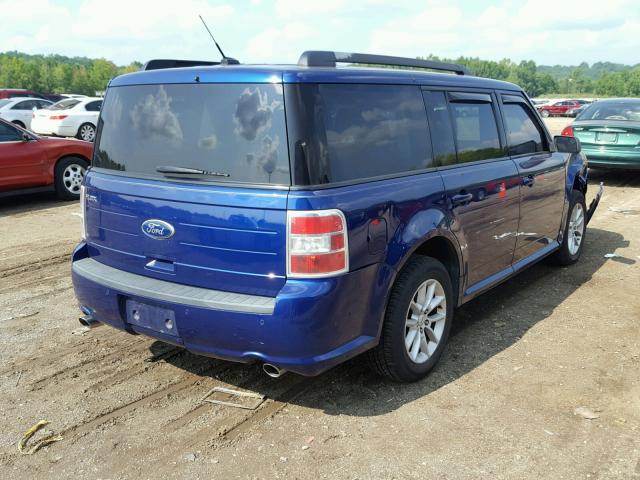 2FMGK5B80DBD05507 - 2013 FORD FLEX SE BLUE photo 4