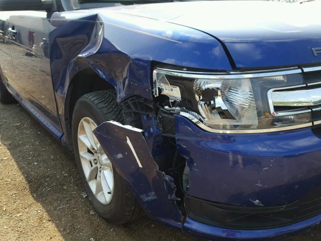 2FMGK5B80DBD05507 - 2013 FORD FLEX SE BLUE photo 9