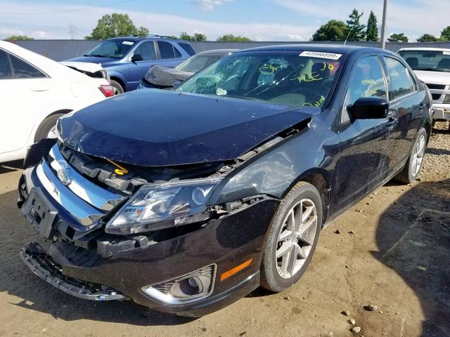 3FAHP0JA3CR361111 - 2012 FORD FUSION SEL BLACK photo 2