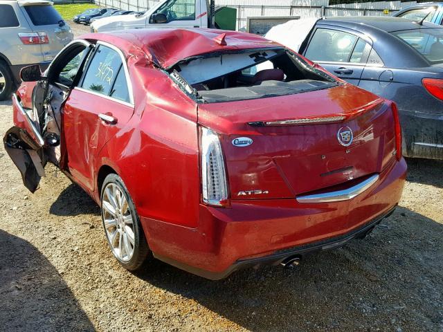 1G6AM5S30D0164841 - 2013 CADILLAC ATS PREMIU RED photo 3