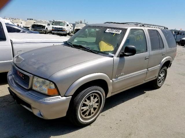 1GKDT13W9W2954018 - 1998 GMC ENVOY GRAY photo 2