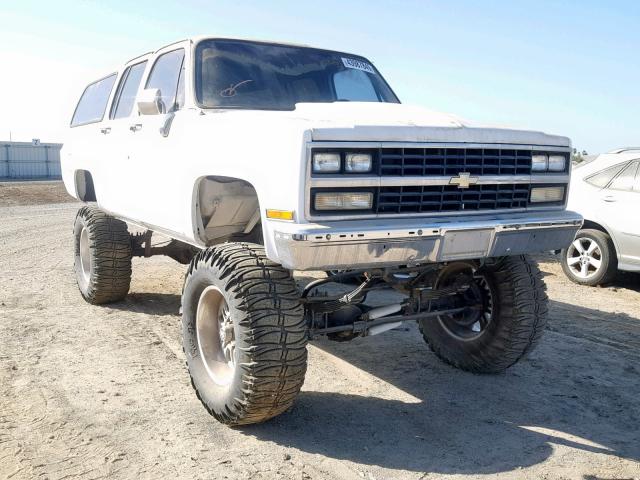 1GNGV26K2MF117898 - 1991 CHEVROLET SUBURBAN V WHITE photo 1