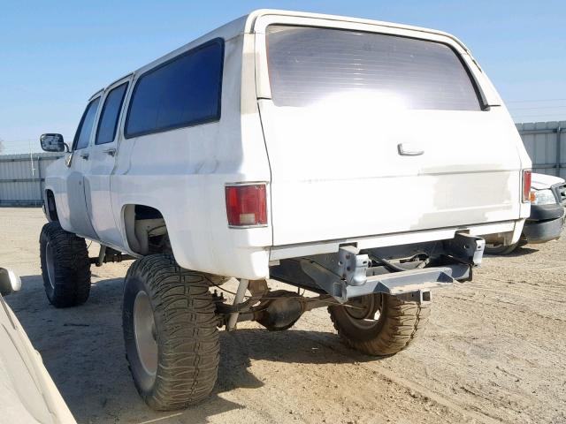 1GNGV26K2MF117898 - 1991 CHEVROLET SUBURBAN V WHITE photo 3