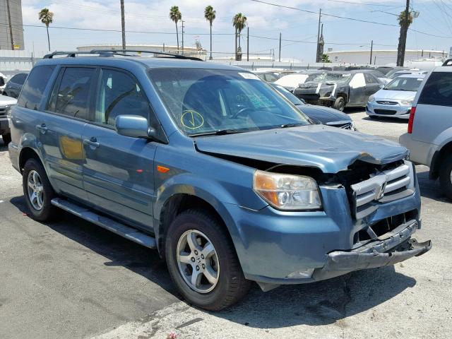 5FNYF18597B006740 - 2007 HONDA PILOT EXL BLUE photo 1