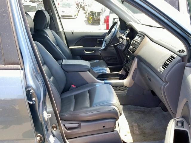 5FNYF18597B006740 - 2007 HONDA PILOT EXL BLUE photo 5