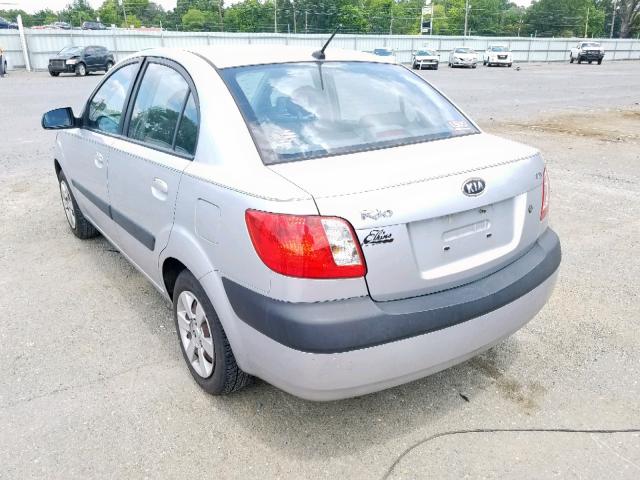 KNADE123966144004 - 2006 KIA RIO GRAY photo 3