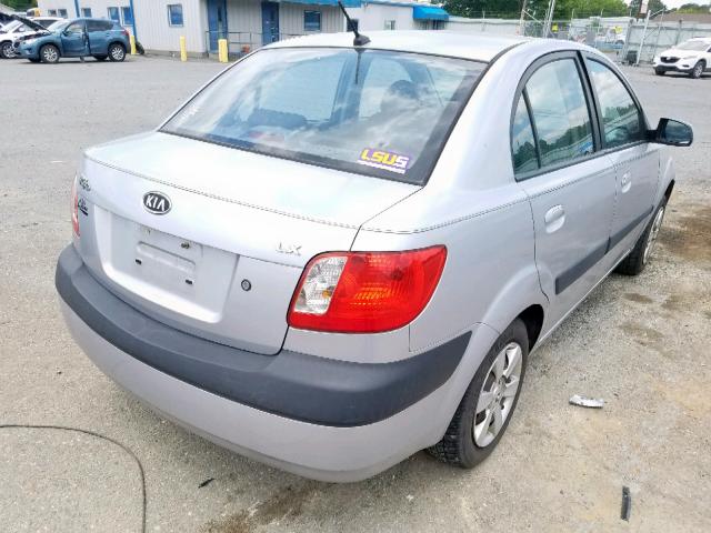 KNADE123966144004 - 2006 KIA RIO GRAY photo 4