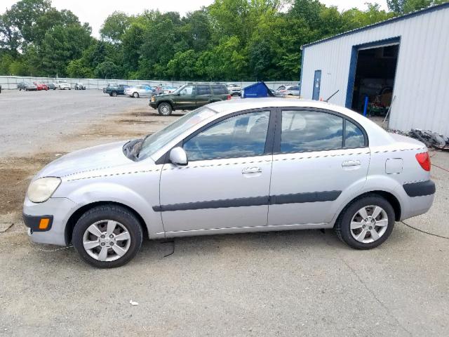 KNADE123966144004 - 2006 KIA RIO GRAY photo 9