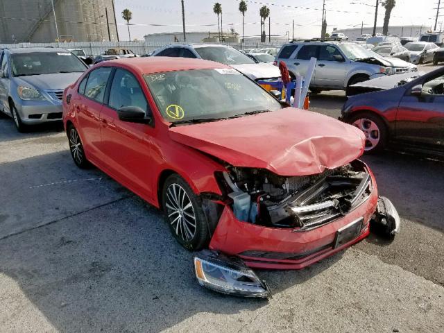 3VWB17AJ2GM393283 - 2016 VOLKSWAGEN JETTA SPOR RED photo 1