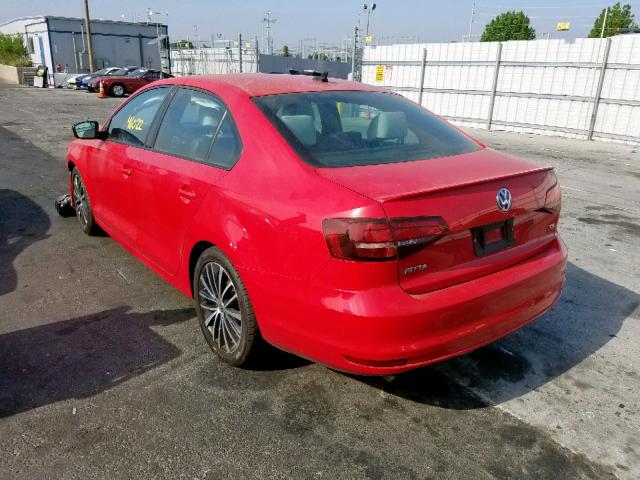 3VWB17AJ2GM393283 - 2016 VOLKSWAGEN JETTA SPOR RED photo 3