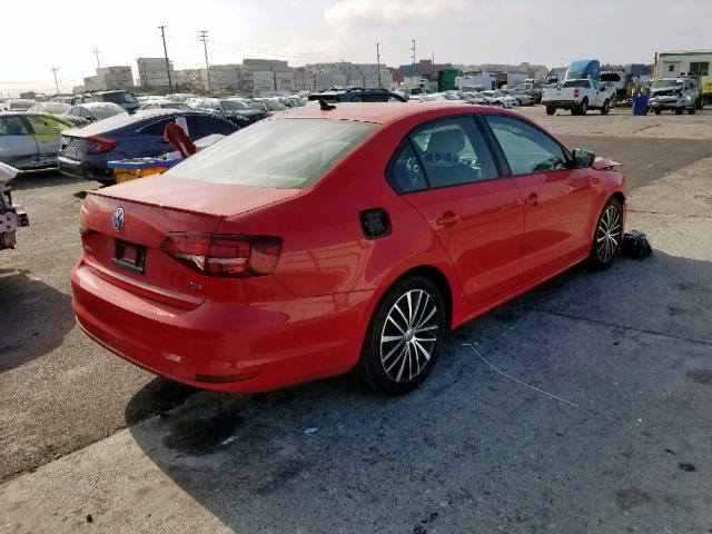 3VWB17AJ2GM393283 - 2016 VOLKSWAGEN JETTA SPOR RED photo 4