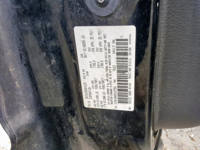 1D7HA18NX5S107354 - 2005 DODGE RAM 1500 S BLACK photo 10