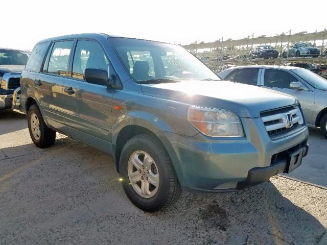 2HKYF18177H528068 - 2007 HONDA PILOT LX BLUE photo 1