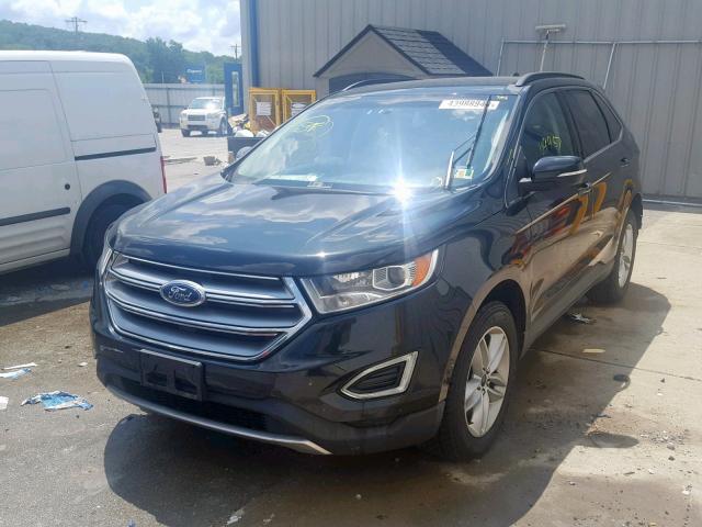 2FMTK4J95FBB71194 - 2015 FORD EDGE SEL BLACK photo 2