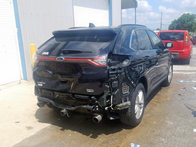 2FMTK4J95FBB71194 - 2015 FORD EDGE SEL BLACK photo 4