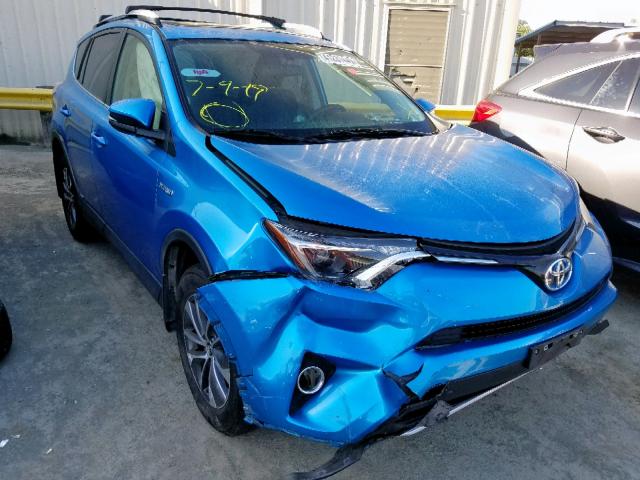 JTMRJREV1GD048381 - 2016 TOYOTA RAV4 HV XL BLUE photo 1