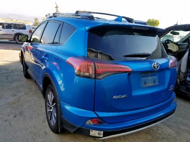 JTMRJREV1GD048381 - 2016 TOYOTA RAV4 HV XL BLUE photo 3