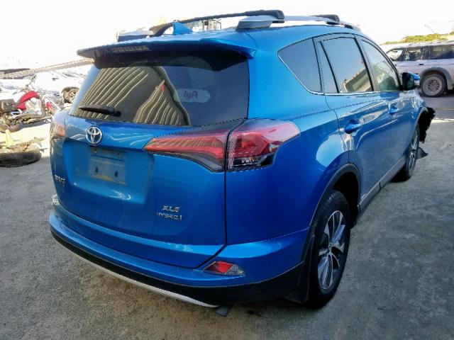 JTMRJREV1GD048381 - 2016 TOYOTA RAV4 HV XL BLUE photo 4