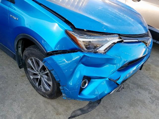 JTMRJREV1GD048381 - 2016 TOYOTA RAV4 HV XL BLUE photo 9