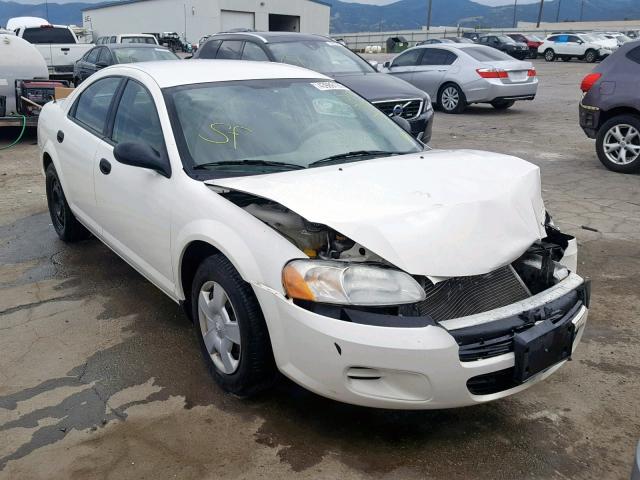 1B3EL36X33N590707 - 2003 DODGE STRATUS SE WHITE photo 1