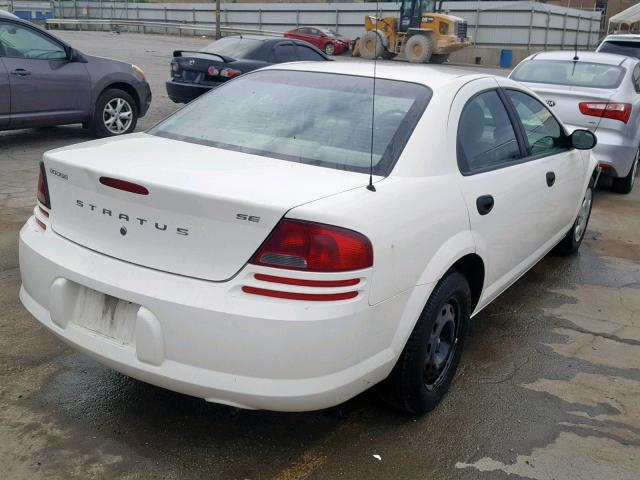 1B3EL36X33N590707 - 2003 DODGE STRATUS SE WHITE photo 4