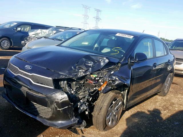 3KPA24AB0JE066420 - 2018 KIA RIO LX BLACK photo 2