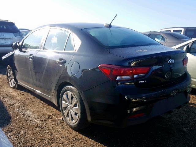 3KPA24AB0JE066420 - 2018 KIA RIO LX BLACK photo 3