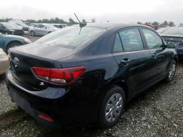 3KPA24AB0JE066420 - 2018 KIA RIO LX BLACK photo 4