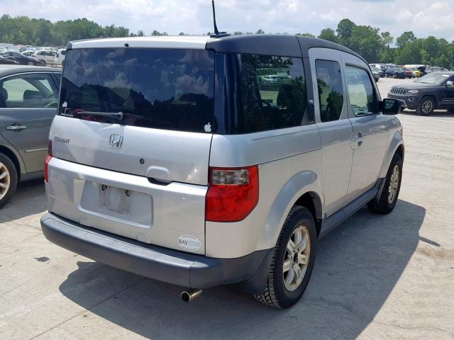 5J6YH28716L019215 - 2006 HONDA ELEMENT EX SILVER photo 4