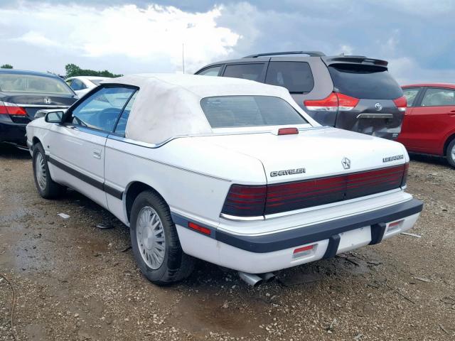 1C3XJ4530LG493555 - 1990 CHRYSLER LEBARON WHITE photo 3